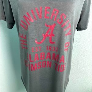 Alabama Crimson Tide Tee Size XL V-Neck Gray & Dark Red NWOT